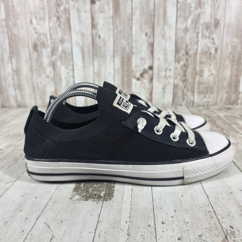 Converse Chuck Taylor All Star Shoreline Black Knit Slip On Sneakers 565489F 9W